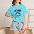 Lagoon blue JDM T-shirt with 2.6L Social Club car graphic on front