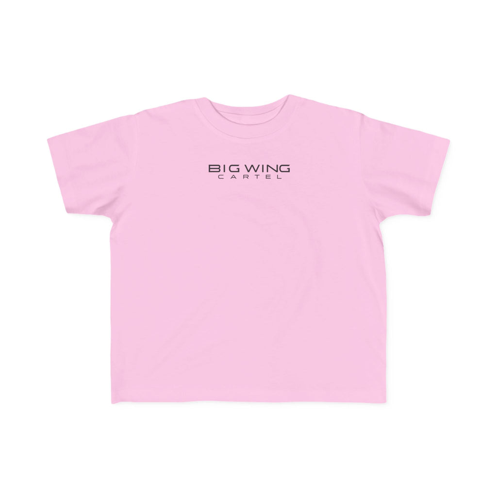 Pink toddler T-shirt with chest Big Wing Cartel logo print