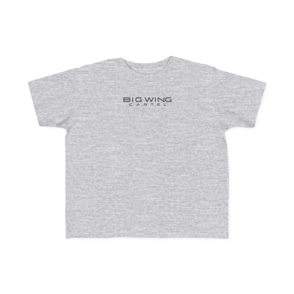 Heather gray toddler T-shirt with chest Big Wing Cartel logo print