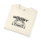 Ivory JDM graphic T-shirt with front car logo print, crew neck