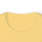 Kids butter yellow T-shirt crew neck with ribbed collar detail