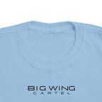 Light blue toddler t-shirt with Big Wing Cartel chest logo