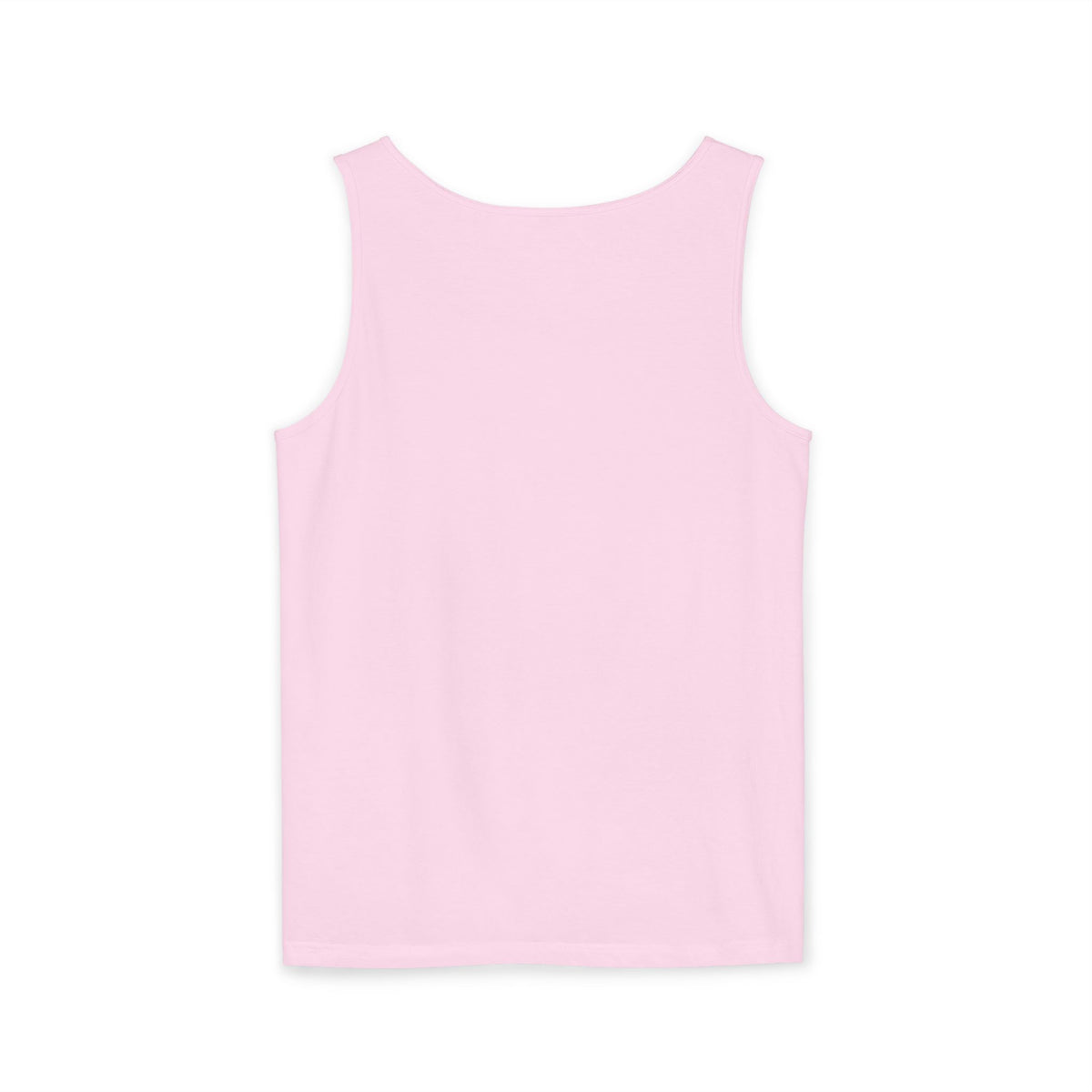 Blossom pink sleeveless racing tank top with wide neckline
