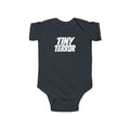 Black baby bodysuit with 'TINY TERROR' front graphic