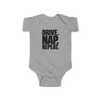 Drive. Nap. Repeat. Baby Bodysuit
