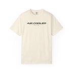 Ivory crew-neck T-shirt with front "AIR COOLED" logo print