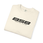 Ivory crew-neck T-shirt with B58 Social Club logo chest print