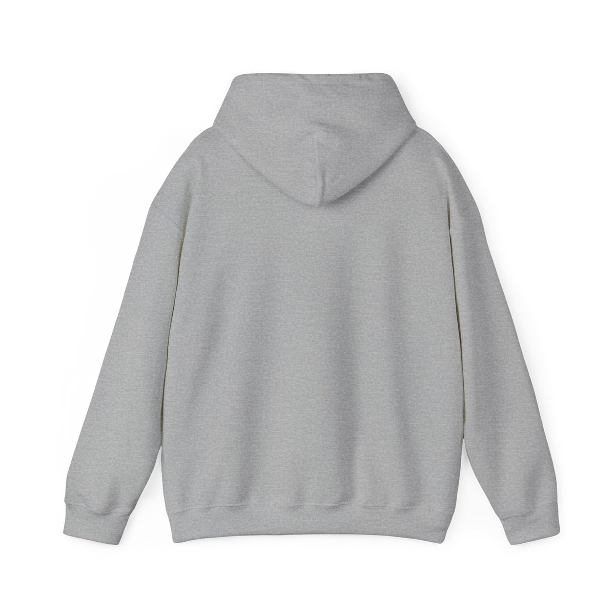Go Sports hoodie sport grey, back view with hood and long sleeves