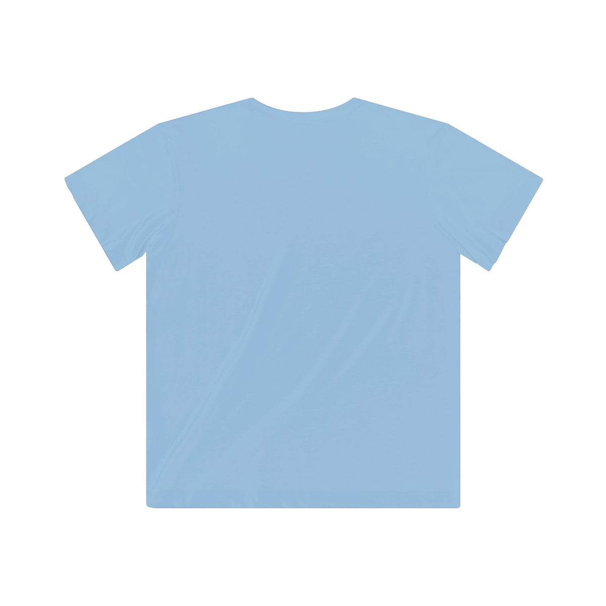 Kids light blue T-shirt, crew neck, plain back view