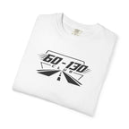 White crew-neck T-shirt with bold 60-130 Club front graphic