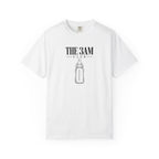 White baby bottle graphic t-shirt with “THE 3AM CLUB” text on the front