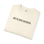 Ivory crew-neck T-shirt with BENCHWARMER logo on the front