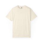 Ivory crew-neck T-shirt with small chest logo