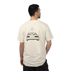 Ivory JDM T-shirt with rear car graphic and small logo