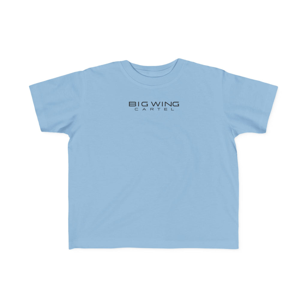 Light blue toddler T-shirt with chest Big Wing Cartel logo print