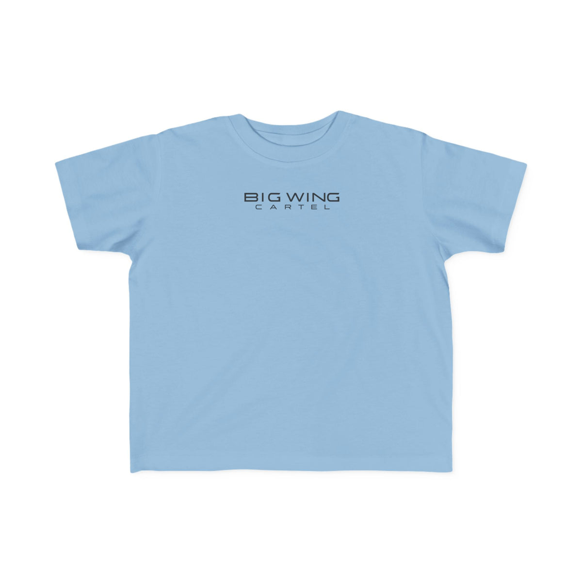 Light blue toddler T-shirt with chest Big Wing Cartel logo print