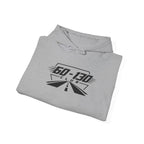 Sport gray pullover club hoodie with drawstring hood and 60-130 logo print